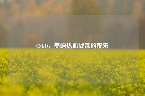 CSGO，奏响热血战歌的配乐