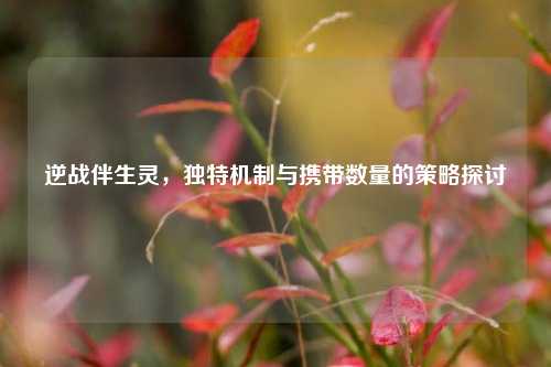 逆战伴生灵，独特机制与携带数量的策略探讨