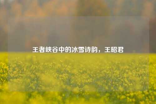王者峡谷中的冰雪诗韵，王昭君