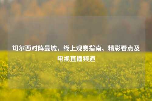 切尔西对阵曼城,线上观赛指南、精彩看点及电视直播频道
