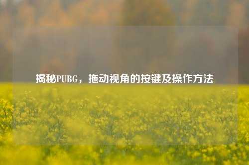 揭秘PUBG,拖动视角的按键及操作方法