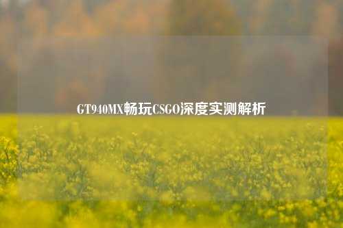 GT940MX畅玩CSGO深度实测解析