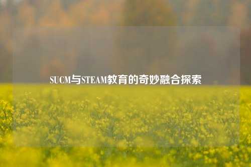 SUCM与STEAM教育的奇妙融合探索