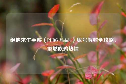 绝地求生手游（PUBG Mobile）账号解封全攻略，重燃吃鸡热情