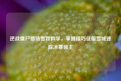 逆战僵尸猎场雪奴教学,掌握技巧征服雪域迷踪冰寒领主
