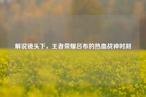 解说镜头下，王者荣耀吕布的热血战神时刻