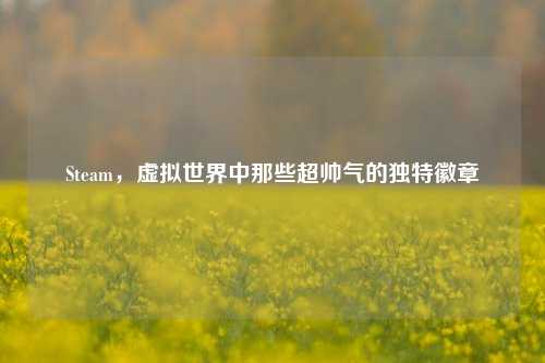 Steam,虚拟世界中那些超帅气的独特徽章