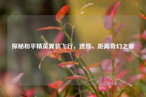探秘和平精英翼装飞行,速度、距离奇幻之旅