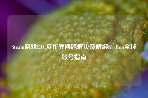 Steam游戏EAC反作弊问题解决及解绑Krafton全球账号指南
