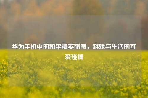 华为手机中的和平精英萌图，游戏与生活的可爱碰撞