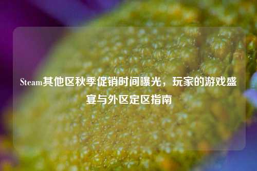 Steam其他区秋季促销时间曝光,玩家的游戏盛宴与外区定区指南