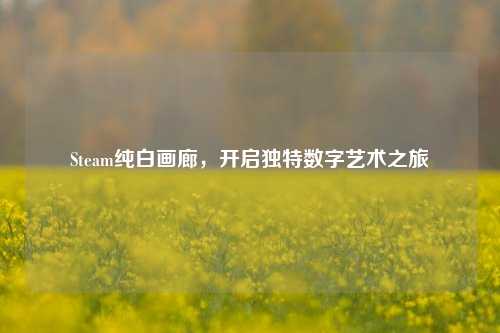 Steam纯白画廊,开启独特数字艺术之旅