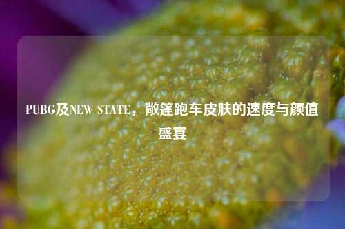 PUBG及NEW STATE,敞篷跑车皮肤的速度与颜值盛宴