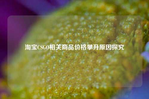 淘宝CSGO相关商品价格攀升原因探究