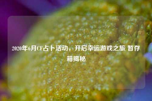 2020年6月CF占卜活动,开启幸运游戏之旅 暂存箱揭秘