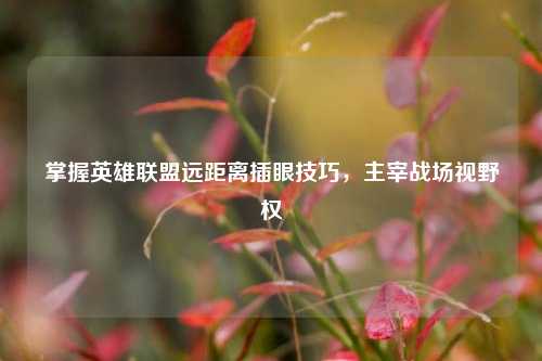 掌握英雄联盟远距离插眼技巧,主宰战场视野权