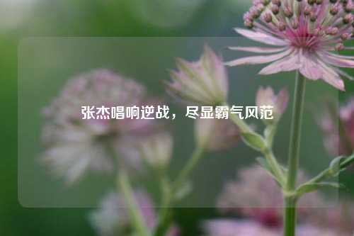 张杰唱响逆战，尽显霸气风范