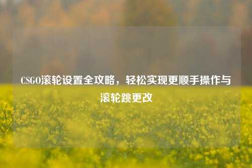 CSGO滚轮设置全攻略，轻松实现更顺手操作与滚轮跳更改
