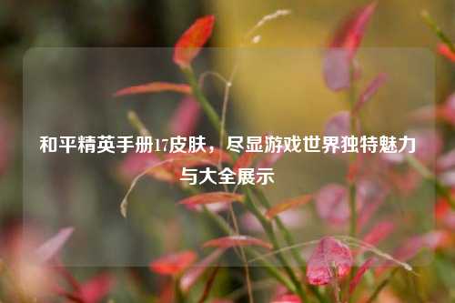 和平精英手册17皮肤，尽显游戏世界独特魅力与大全展示