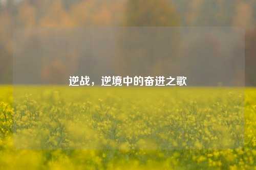 逆战,逆境中的奋进之歌