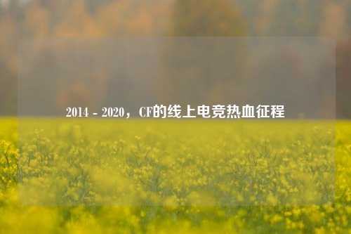 2014 - 2020,CF的线上电竞热血征程