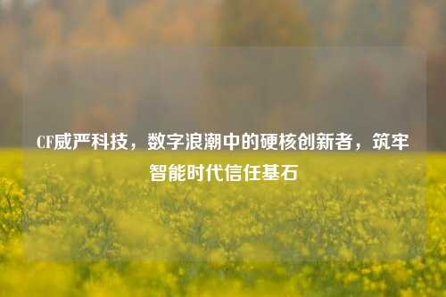 CF威严科技,数字浪潮中的硬核创新者,筑牢智能时代信任基石