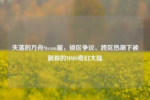 失落的方舟Steam服,锁区争议、跨区热潮下被割裂的MMO奇幻大陆