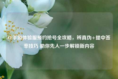 CF手游体验服预约抢号全攻略，辨真伪+提中签率技巧 助你先人一步解锁新内容