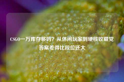 CSGO一万库存够吗?从休闲玩家到硬核收藏党答案差得比段位还大