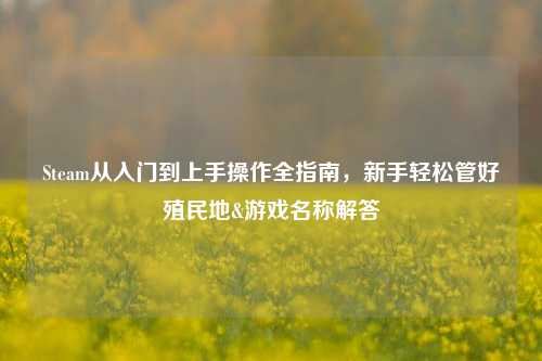 Steam从入门到上手操作全指南,新手轻松管好殖民地&游戏名称解答