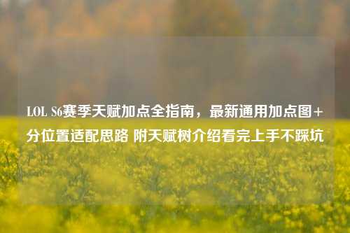 LOL S6赛季天赋加点全指南,最新通用加点图+分位置适配思路 附天赋树介绍看完上手不踩坑