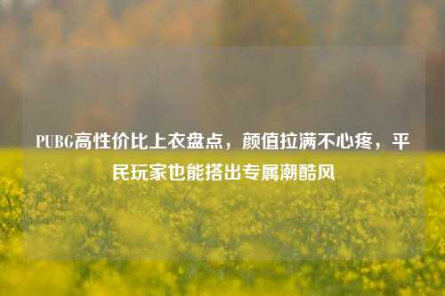 PUBG高性价比上衣盘点,颜值拉满不心疼,平民玩家也能搭出专属潮酷风