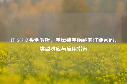 CF-20S喷头全解析，字母数字暗藏的性能密码、类型对应与应用指南