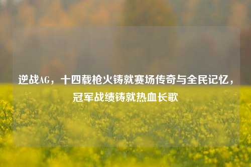 逆战AG，十四载枪火铸就赛场传奇与全民记忆，冠军战绩铸就热血长歌