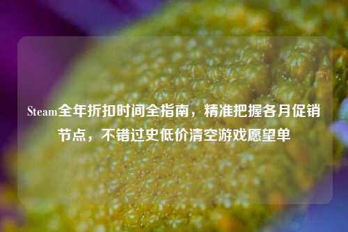 Steam全年折扣时间全指南，精准把握各月促销节点，不错过史低价清空游戏愿望单