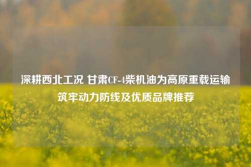 深耕西北工况 甘肃CF-4柴机油为高原重载运输筑牢动力防线及优质品牌推荐