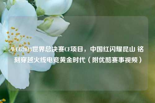 WCG2013世界总决赛CF项目，中国红闪耀昆山 铭刻穿越火线电竞黄金时代（附优酷赛事视频）