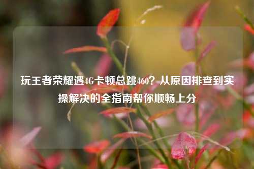 玩王者荣耀遇4G卡顿总跳460？从原因排查到实操解决的全指南帮你顺畅上分