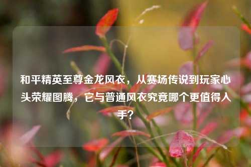 和平精英至尊金龙风衣，从赛场传说到玩家心头荣耀图腾，它与普通风衣究竟哪个更值得入手？