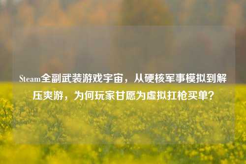 Steam全副武装游戏宇宙，从硬核军事模拟到解压爽游，为何玩家甘愿为虚拟扛枪买单？