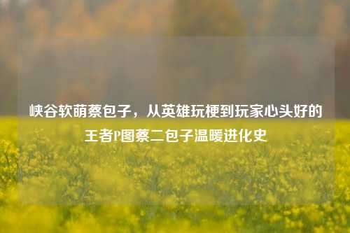 峡谷软萌蔡包子，从英雄玩梗到玩家心头好的王者P图蔡二包子温暖进化史