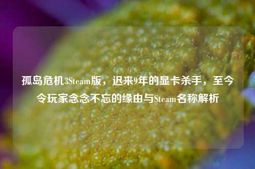 孤岛危机3Steam版，迟来9年的显卡杀手，至今令玩家念念不忘的缘由与Steam名称解析