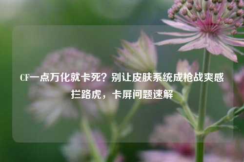 CF一点万化就卡死？别让皮肤系统成枪战爽感拦路虎，卡屏问题速解