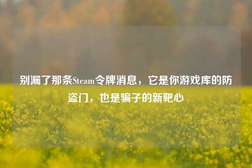 别漏了那条Steam令牌消息,它是你游戏库的防盗门,也是骗子的新靶心
