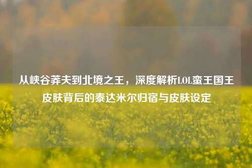 从峡谷莽夫到北境之王，深度解析LOL蛮王国王皮肤背后的泰达米尔归宿与皮肤设定