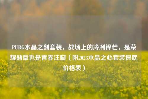 PUBG水晶之剑套装,战场上的冷冽锋芒,是荣耀勋章也是青春注脚(附2023水晶之心套装保底价格表)