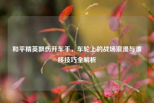 和平精英飘伤开车手，车轮上的战场浪漫与漂移技巧全解析