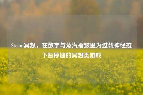 Steam冥想，在数字与蒸汽褶皱里为过载神经按下暂停键的冥想类游戏