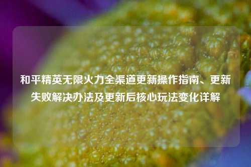 和平精英无限火力全渠道更新操作指南、更新失败解决办法及更新后核心玩法变化详解