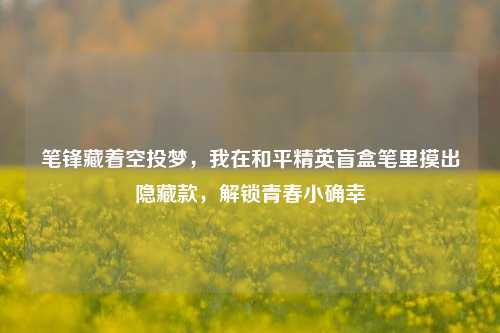 笔锋藏着空投梦，我在和平精英盲盒笔里摸出隐藏款，解锁青春小确幸
